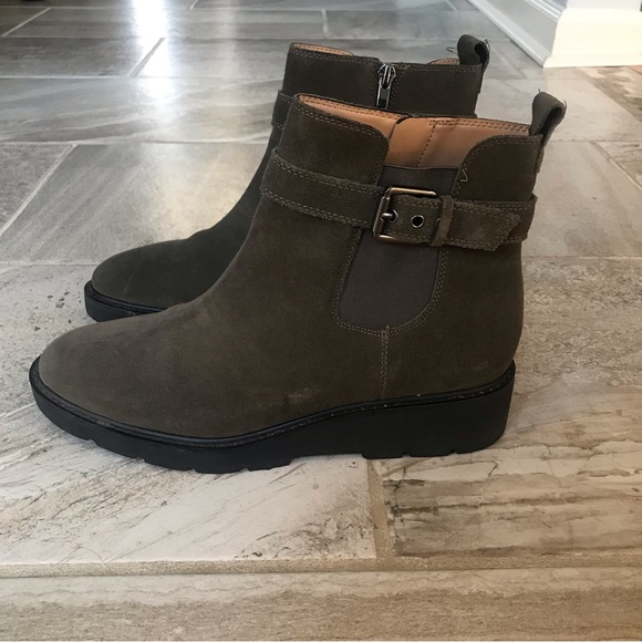 Franco Sarto Meridian Water-Resistant Suede Ankle Boots, Size 8M Women. - Picture 5 of 12